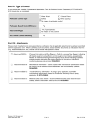 Form DEEP-NSR-APP-205 Attachment E-205 Surface Coating or Printing Operations Supplemental Application Form - Connecticut, Page 11