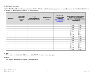 Form DEEP-NSR-APP-216 Attachment I Prevention of Significant Deterioration of Air Quality (Psd) Program Form - Connecticut, Page 5