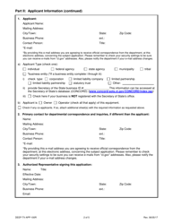Form DEEP-TV-APP-100R Revision Application for an Existing Title V or Title IV Permit - Connecticut, Page 2