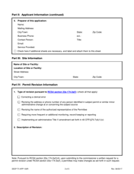Form DEEP-TV-APP-100R Revision Application for an Existing Title V or Title IV Permit - Connecticut, Page 3