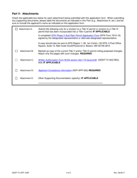 Form DEEP-TV-APP-100R Revision Application for an Existing Title V or Title IV Permit - Connecticut, Page 4
