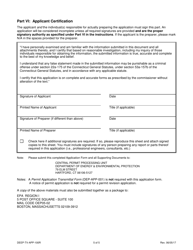 Form DEEP-TV-APP-100R Revision Application for an Existing Title V or Title IV Permit - Connecticut, Page 5