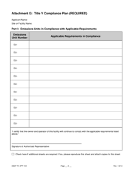 Document preview: Form DEEP-TV-APP-104 Attachment G Title V Compliance Plan - Connecticut