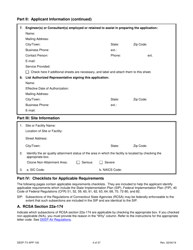 Form DEEP-TV-APP-100 New Title V Permit or Renewal of an Existing Title V Permit Application - Connecticut, Page 4
