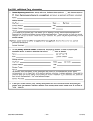 Form DEEP-REM-GWP-APP-600 Application for Emergency or Temporary Authorization to Discharge to Groundwater to Remediate Pollution - Connecticut, Page 3