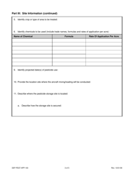 Form DEP-PEST-APP-100 Permit Application for Pesticide and/or Fertilizer Application by Aircraft - Connecticut, Page 3