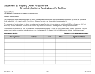Form DEP-PEST-APP-100 Permit Application for Pesticide and/or Fertilizer Application by Aircraft - Connecticut, Page 6
