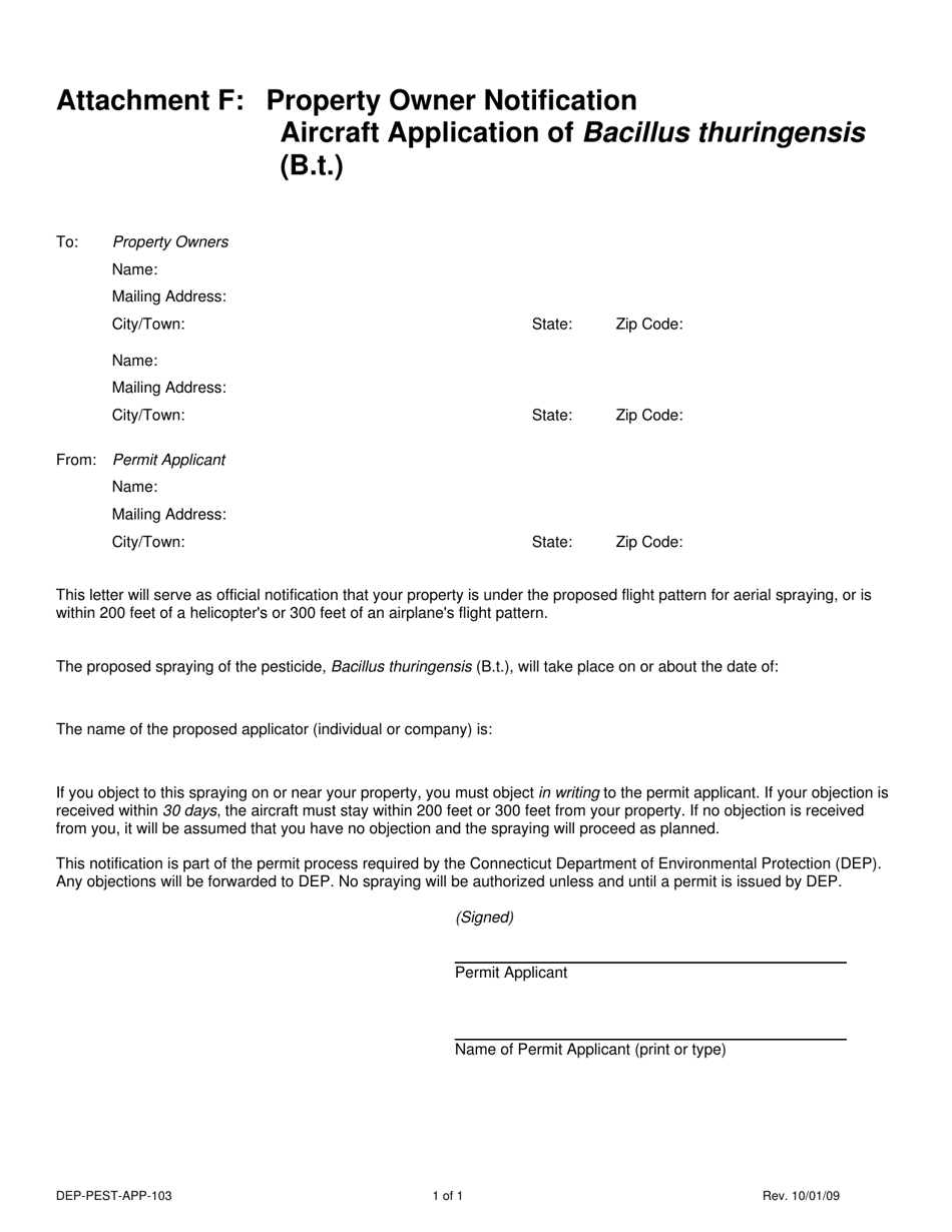 Form DEP-PEST-APP-100 Permit Application for Pesticide and / or Fertilizer Application by Aircraft - Connecticut, Page 7