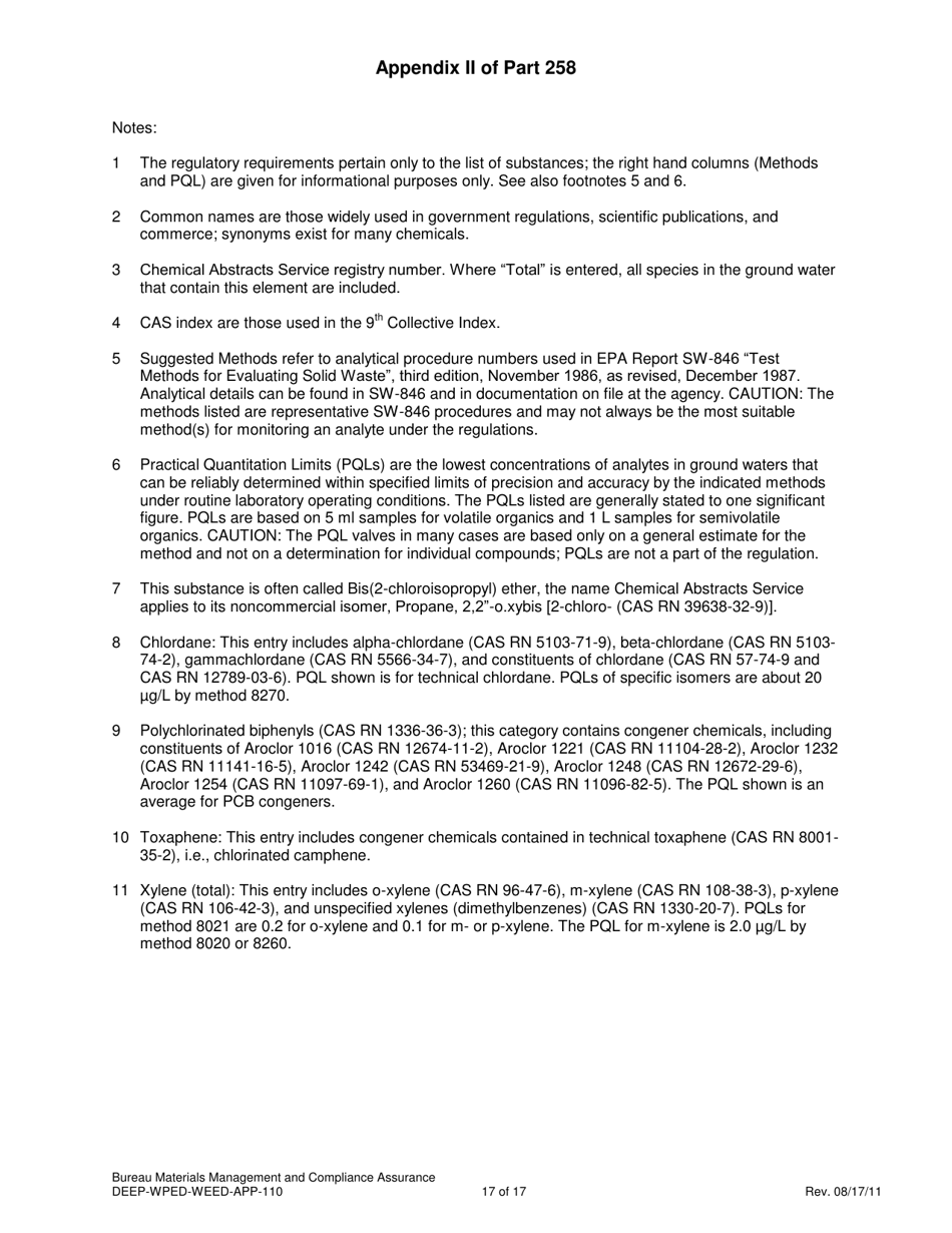 Form DEEP-WPED-WEED-APP-110 Checklist for Solid Waste Disposal Areas - Connecticut, Page 25