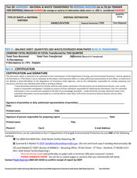 Appendix D Commercial Gp Facility Receiving C&amp;d Wastes/Oversized Msw Quarterly Solid Waste (SW) Reporting Form - Connecticut, Page 4