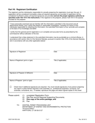 Form DEEP-SW-REG-002 General Permit Registration Form for a Municipal Transfer Station - Connecticut, Page 7