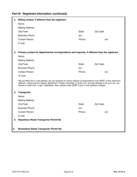 Form DEEP-RCY-REG-007 General Permit Registration Form to Perform One Day Collections of Certain Wastes and Household Hazardous Waste - Connecticut, Page 3