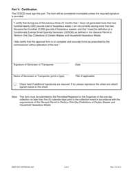 Form DEEP-RCY-APPROVAL-007 Conditionally Exempt Small Quantity Generator (Cesqg) Waste Approval Form - Connecticut, Page 4