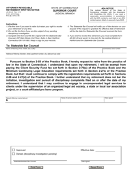 Document preview: Form JD-GC-024 Attorney Revocable Retirement Written Notice - Connecticut