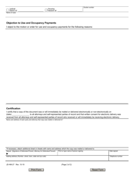 Form JD-HM-027 Motion for Use and Occupancy Payments and Objection - Connecticut, Page 2