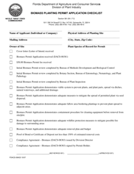 Document preview: Form FDACS-08433 Biomass Planting Permit Application - Florida