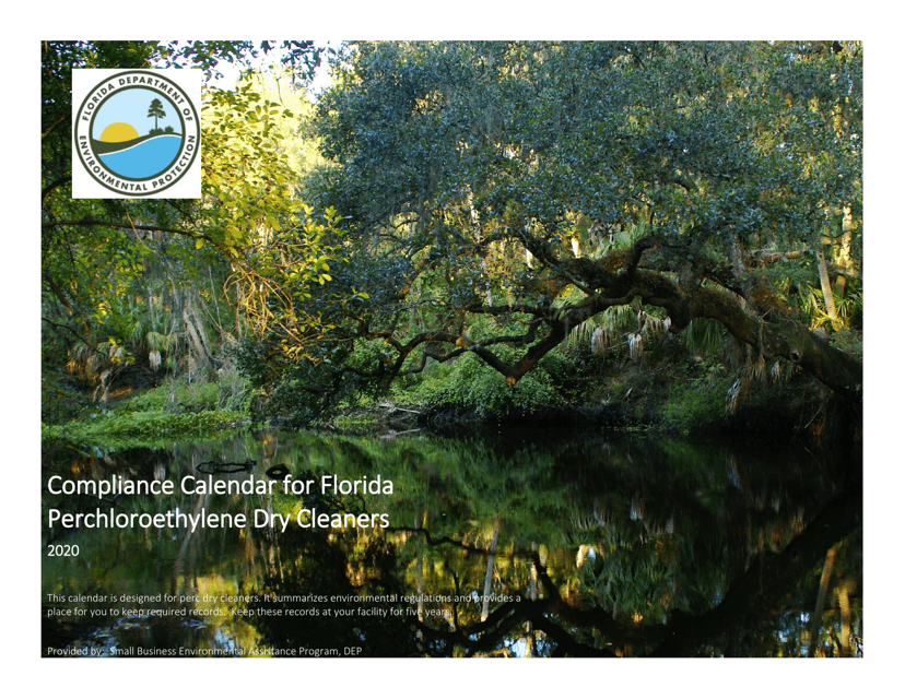 Compliance Calendar for Florida Perchloroethylene Dry Cleaners - Florida Download Pdf