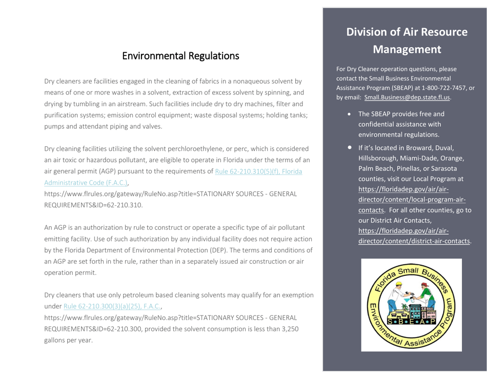 Compliance Calendar for Florida Perchloroethylene Dry Cleaners - Florida, Page 2