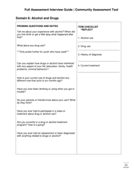Full Assessment Interview Guide Community Assessment Tool - Florida, Page 11