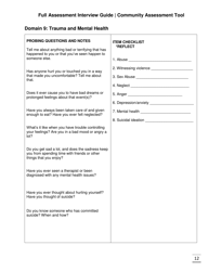 Full Assessment Interview Guide Community Assessment Tool - Florida, Page 12