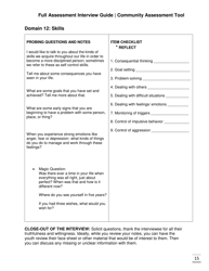 Full Assessment Interview Guide Community Assessment Tool - Florida, Page 15
