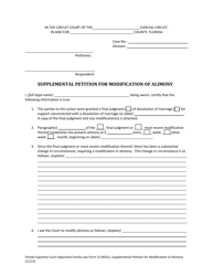 Family Law Form 12.905(C) Supplemental Petition for Modification of Alimony - Florida, Page 5