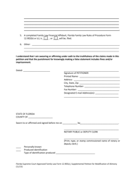 Family Law Form 12.905(C) Supplemental Petition for Modification of Alimony - Florida, Page 6