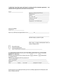 Family Law Form 12.950(A) Agreement for Relocation With Minor Child(Ren) - Florida, Page 22