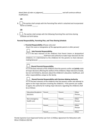 Family Law Form 12.950(A) Agreement for Relocation With Minor Child(Ren) - Florida, Page 7