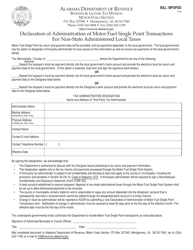 Document preview: Form B&L: MFSPSD Declaration of Administration of Motor Fuel Single Point Transactions for Non-state Administered Local Taxes - Alabama