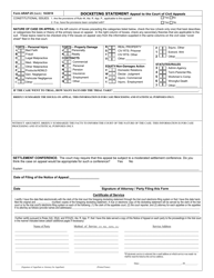 Form ARAP-25 Docketing Statement - Alabama, Page 2