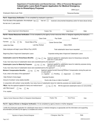 &quot;Catastrophic Leave Bank Program Application for Medical Emergency Due to Illness/Injury Purposes&quot; - Arkansas, Page 2