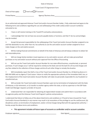 Travel Card Application/Agreement - Arkansas, Page 2
