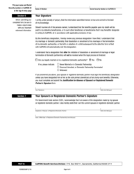 Form PERS-BSD-509P &quot;Post-retirement Lump-Sum Beneficiary Designation&quot; - California, Page 4