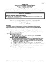 Document preview: Form DBPR AA-4102 Request for Address/Name Change - Florida