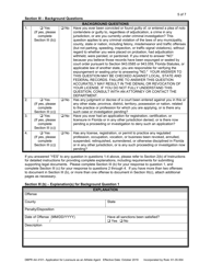 Form DBPR AA4101 Application for Licensure as an Athlete Agent - Florida, Page 5