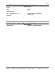 Form DBPR AA4101 Application for Licensure as an Athlete Agent - Florida, Page 6