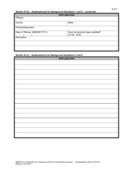 Form DBPR ALU9 Application for License From Null and Void (Expired License) - Florida, Page 6