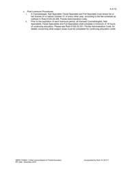 Form DBPR COSMO1 Application for Initial License Based on Florida Education - Florida, Page 4