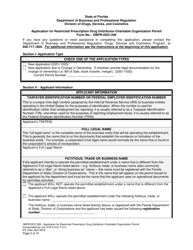 Form DBPR-DDC-208 Application for Restricted Prescription Drug Distributor - Charitable Organization Permit - Florida, Page 2