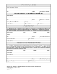 Form DBPR-DDC-208 Application for Restricted Prescription Drug Distributor - Charitable Organization Permit - Florida, Page 3