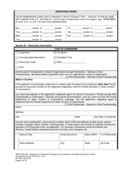 Form DBPR-DDC-208 Application for Restricted Prescription Drug Distributor - Charitable Organization Permit - Florida, Page 4