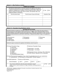 Form DBPR-DDC-208 Application for Restricted Prescription Drug Distributor - Charitable Organization Permit - Florida, Page 8