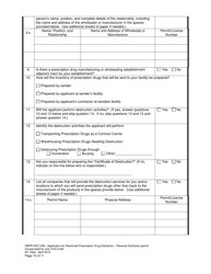Form DBPR-DDC-209 Application for Restricted Prescription Drug Distributor - Reverse Distributor Permit - Florida, Page 10