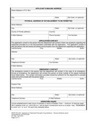 Form DBPR-DDC-209 Application for Restricted Prescription Drug Distributor - Reverse Distributor Permit - Florida, Page 3