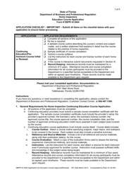 Document preview: Form DBPR HI0404 Education Course Application - Florida