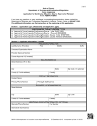 Form DBPR HI0404 Education Course Application - Florida, Page 3