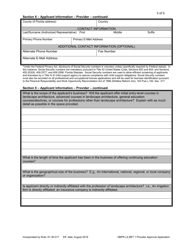 Form DBPR LA BET1 Provider Approval Application - Florida, Page 3