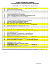 Due Process Checklist for Student Folder Review - Georgia (United States), Page 2
