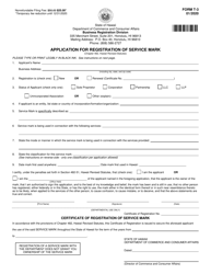 Form T-3 Application for Registration of Service Mark - Hawaii, Page 2